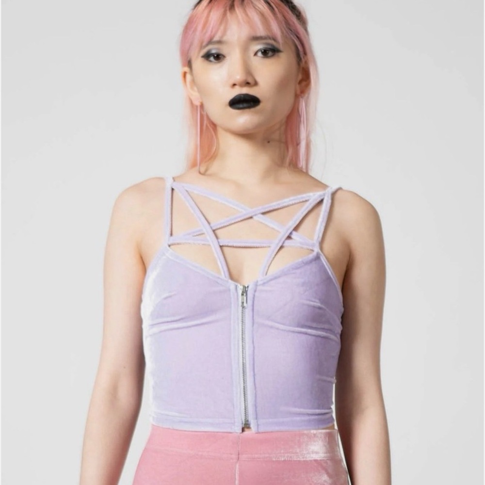 Killstar Lost in Sin velvet Top. Size m NWT